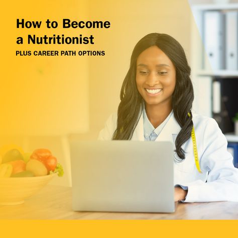 If you want to help clients improve their health through food, you can become a nutritionist. Here’s how to enter this career, along with salary and career path options. How To Become A Nutritionist, Becoming A Nutritionist, Nutrition Careers, Nutritionist Dietitian, Nutrition Certification, Nuclear Medicine, Human Nutrition, Registered Dietitian Nutritionist, Holistic Nutritionist