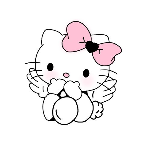 Drawing Hello Kitty, Kitty Art, Kitty Drawing, Hello Kitty Drawing, Hello Kitty Art, Hello Kitty, Kitty, Pink, Art