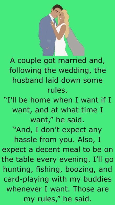 A couple got married and - Funny Jokes and Story | Humors - Funny Jokes and Story | Humors Couple Humor, Wedding Jokes, Couples Communication, Couples Jokes, Funny Marriage Jokes, Witty One Liners, Photography Movies, Wife Jokes, Funny Story