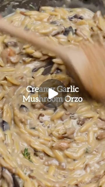 Orzo Mushroom Recipes, Mushroom Orzo, Creamy Orzo, Creamy Garlic Mushrooms, Broccoli Recipes Casserole, Crispy Garlic, Garlic Mushrooms, Recipes Casserole, Broccoli Recipes