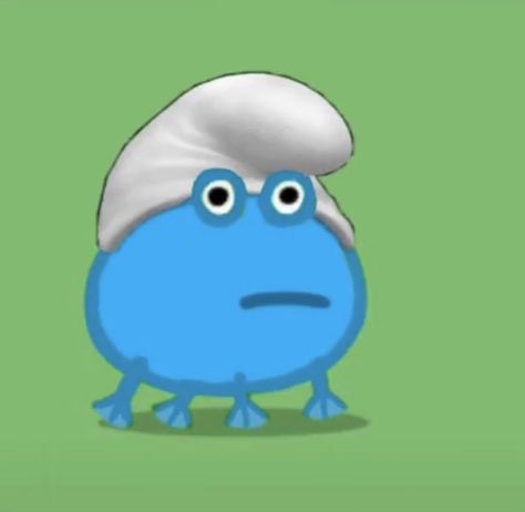 smurf frog Heo Peppa, Peppa Pig Funny, Amazing Frog, Frog Meme, Frog Theme, Frog Wallpaper, Frog Pictures, Pix Art, Cute Rats