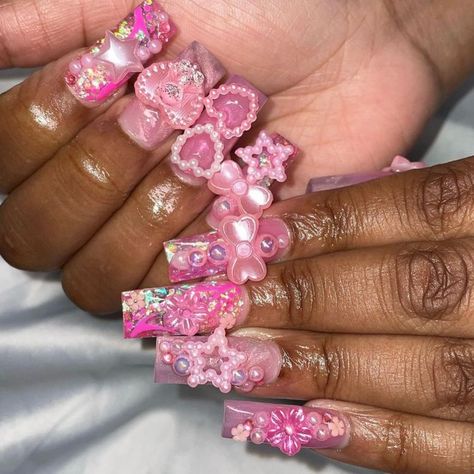 Nails For 15 Yrs Old, Nails For 15, Long Acrylic Nail Designs, Long Acrylic, Fire Nails, Long Acrylic Nails, Cute Makeup, Acrylic Nail Designs, Nails Inspiration