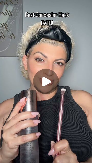 Cristina Pignataro on Instagram: "This is the best concealer hack EVER! Especially for my over 40 girls who struggle with fine lines and creasing and HATE wearing powder. I have tried this out and it is foolproof! It is a complete makeup game changer!   Setting spray @charlottetilbury  Brush @itcosmetics  Concealer @tower28beauty   #concealer #concealerhack #over40makeup #undereye #makeuphacks #makeuptips #makeupforbeginners #easymakeup #tower28 #charlottetilbury #itcosmetics #makeuptipsandtricks #concealertutorial #makeupover40" Concealer Tips How To Apply Over 40, Best Concealer For Over 40, Concealer Over 50, Undereye Creasing, Concealer Hacks, Setting Spray Makeup, Conturing Makeup, The Best Concealer, Best Concealers