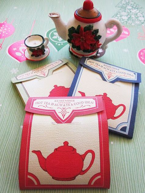 tea bag envelopes (free printable): Tea Bag Envelopes, Tea Dispenser, 3d Templates, Tea Party Favors, Red Hat Society, Toy Maker, Tea Bag Holder, Tea Packaging, Christmas Tea