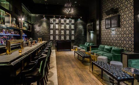 The 12 best NYC hidden bars and secret speakeasies | Wallpaper* Speakeasy Room Ideas Home, Green Speakeasy, Speakeasy Bar Design, Speak Easy Aesthetic, Speakeasy Room Ideas, Nyc Speakeasy, Speakeasy Design, Speakeasy Aesthetic, Vintage Speakeasy