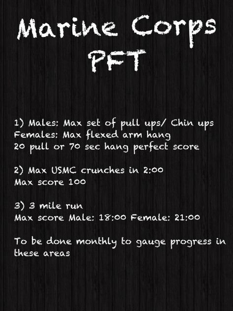 Marine Corps Physical Fitness test Marine Corps Workout, Marine Workout, Seal Workout, Marine Training, Fbi Training, Marine Corps Bootcamp, Fitness Test, Exercise Challenge, Workout Program Gym