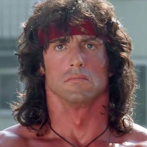 Rambo Hairstyle, Rambo Pfp, Rambo 2, Sylvester Stallone Rambo, Rambo 3, Movies Scenes, Action Movie Stars, John Rambo, Action Man