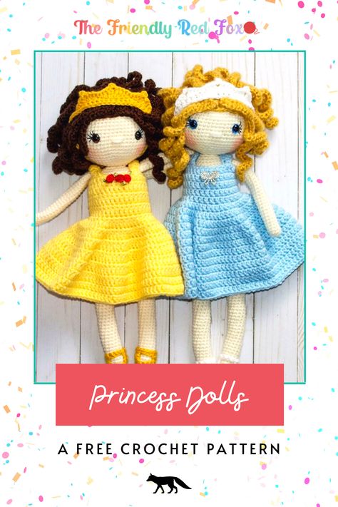 Crochet Princess Free Pattern, Crochet Princess Doll, Invisible Join, Scrap Crochet, Crochet Gift Ideas, Crocheted Dolls, Crochet Toys Free Patterns, Princess Hat, Crochet Princess