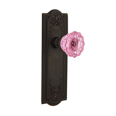 Nostalgic Warehouse Single Dummy Door Knob with Meadows Plate Finish: Privacy Bed, Baldwin Door Hardware, Crystal Door Knobs, Crystal Bath, Vintage Doors, Hall Closet, Glass Door Knobs, Pink Door, Crystal Knobs