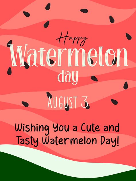 Description: Indulge in the delightful charm of National Watermelon Day with a slice of fresh, juicy watermelon set against a cute and fancy background. The combination of sweetness and fanciness promises to brighten anyone's day! Now, it's time to share the joy with your loved ones by sending e-cards adorned with this adorable watermelon image. Watermelon Image, Fancy Background, Watermelon Images, National Watermelon Day, Watermelon Day, Juicy Watermelon, Birthday Reminder, E Cards, Birthday Calendar