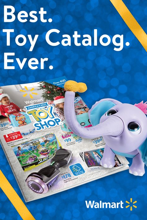 Shop the Walmart Toy Catalog by price to get everything on kids' wishlists at any budget. Browse & shop gifts like Juno My Baby Elephant, Banana Blast, Hot Wheels Super Loop Track Set, LEGO Paranormal Intercept Bus 3000, 12" EZ Build Character Bike, & more, for less. Toys R Us Catalog, Walmart Toys, Playskool Toys, World Ugliest Dog, Lego Gift Sets Walmart, Beyblade Burst Turbo, Kids Catalogs, Antique Toys Walmart, Free Mail Order Catalogs