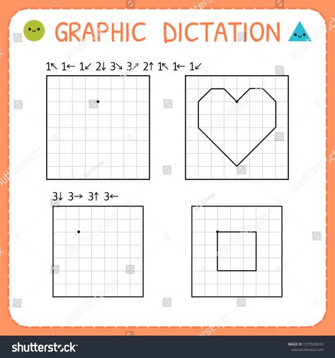 Graphic dictation. Preschool worksheet for practicing motor skills. Kindergarten educational game for kids. Working pages for children. Vector illustration #Ad , #AD, #motor#practicing#Kindergarten#skills Graphic Dictation, Entertainment Website, Education Preschool, Kindergarten Skills, Usa Roadtrip, Kindergarten Printables, Math Fractions, Educational Games For Kids, Education Organization