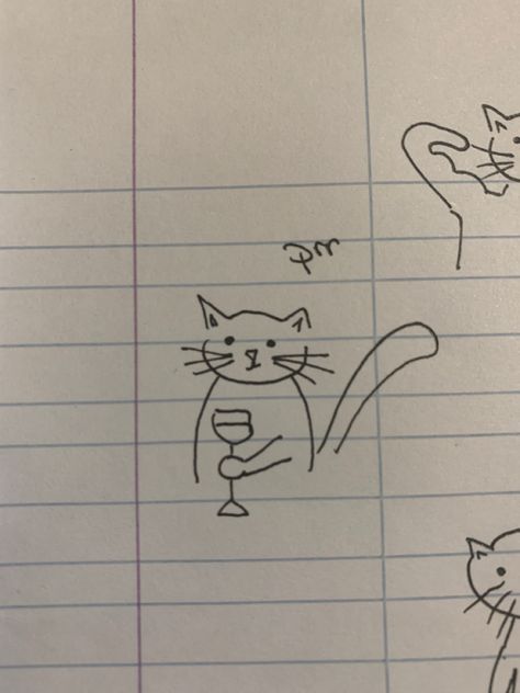 Easy drawing of a cat drinking wine Cat Drinking Wine, Wine Tattoo, Cat Wine, Drinking Wine, Cat Drinking, Wine Drinks, A Cat, Wine, Drinks