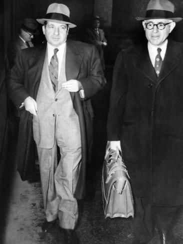 size: 24x18in Photo: New York Organized Crime Boss, Frank Costello (Left), with His Lawyer, George Wolf : Artists Frank Costello, Stonewall Riots, Photo New York, Mafia Gangster, Wolf Photos, Public Enemy, Jersey Boys, Goodfellas, The Underworld