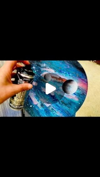 Marie-Louise Rolfe on Instagram: "This modified DUSTPAN Fluid Art pour was transformed with spray painted planets. Deco Spray is just so versatile! If you would like to see how this one was created, here is the full creation video: DIY Spray Painted Planet Earth Art! 🪐✨
https://youtu.be/Hk3I9unrjOY. I hope you are having a great day 🪐✨😍💖#fluidart #acrylicpouring #art #fun #spraypaint  #spraypaintartist  #galaxy  #galaxyart #spaceartwork" Planet Earth Art, Spray Paint Artist, Diy Spray Paint, Space Artwork, Earth Art, Galaxy Art, Acrylic Pouring, Fluid Art, Spray Painting