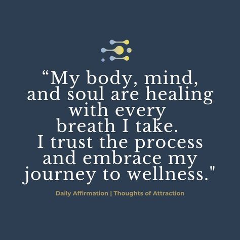 My body, mind, and soul are healing with every breath I take. 🕊️ I trust the process and embrace my journey to wellness. #mindfulnesspractice #MindfulnessPractice #mindfulness #MindfulnessMatters #affirmationpositive #affirmationoftheday #affirmation #lawofattractioncoaching #manifestation #manifestationtips #lawofattractionworks #affirmationsdaily #affirmations #lawofattraction Body Healing Affirmations, I Trust The Process, Healing Affirmations, Affirmation Of The Day, Happy Pictures, Body Healing, Mindfulness Practice, Trust The Process, I Trust