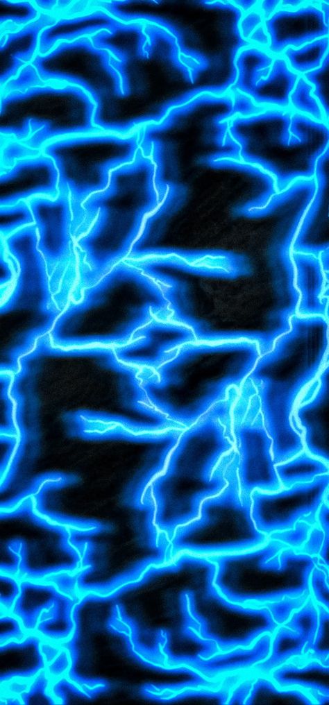 Blue Lightning Wallpaper, Lighting Bolts Wallpaper, Neon Blue Background, Lightning Wallpaper, Black And Blue Wallpaper, Ios Ideas, Ios Wallpaper, Blue Lightning, Blue Neon