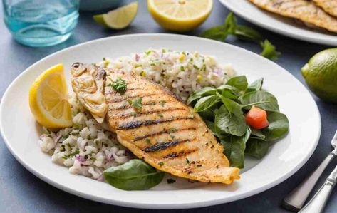 Delicious Grilled Tilapia with Cilantro Lime Rice Tilapia Grilled, Cilantro Lime Rice Recipe, Lime Rice Recipes, Grilled Tilapia, Lime Rice, Cilantro Lime Rice, Lime Zest, Cilantro Lime, Easy Weeknight Meals