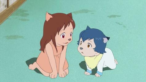 Wolf children : ame and yoki Ōkami Kodomo No Ame To Yuki, Ookami Kodomo No Ame To Yuki, Wolf Child, Wolf Children Ame, Mamoru Hosoda, The Garden Of Words, Wolf Children, Wolf Character, Film Anime