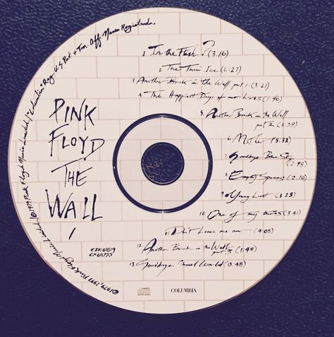 Pink Floyd "The Wall" CD 1979 #Classicrock record. #pinkfloyd Pink Floyd Vinyl, Pink Floyd The Wall, Pink Floyd Wall, Classic Rock, Pink Floyd, Music Record, The Wall, Cd, Vinyl