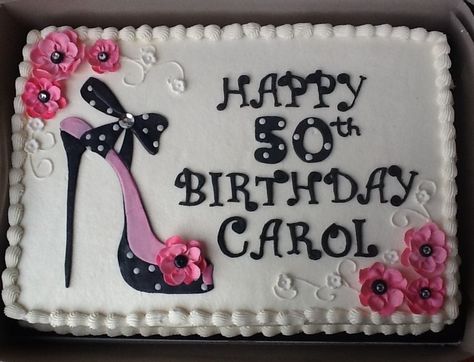 Sheet Cake Ideas for Birthday | High heel 50th birthday - by tonilynn @ CakesDecor.com - cake ... Birthday Cupcakes For Women, 50th Birthday Cake For Women, Birthday Cake For Women Simple, Birthday Sheet Cake, High Heel Cakes, Sheet Cake Designs, New Birthday Cake, Birthday Sheet Cakes, Adult Birthday Cakes