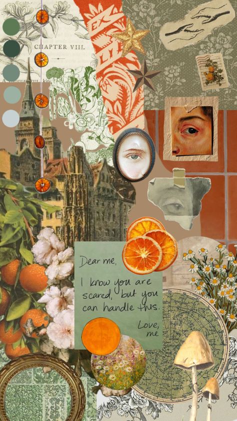 #greenandorange #aesthetic Collage Lockscreen Aesthetic, Brenna Core, Wallpaper Backgrounds Collage, Lock Screen Collage, Collage Phone Wallpaper, Fall Backgrounds, Silly Art, Aesthetic Shuffles, Collage Inspiration