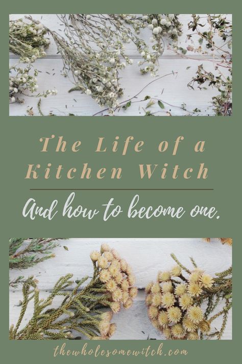 What Is A Kitchen Witch, Kitchen Witch Fashion, How To Be A Kitchen Witch, Green Kitchen Witch, Green Witch Kitchen Aesthetic, Witch Kitchen Ideas, Kitchen Witch Aesthetic Outfit, Witchy Homestead, Witchy Kitchen Ideas