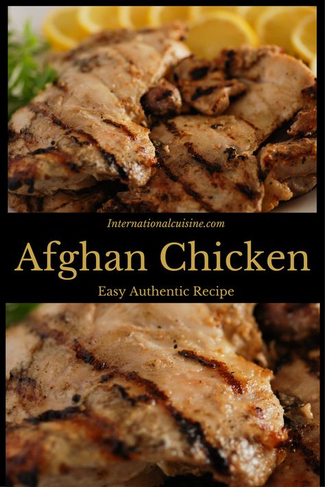 East Asian Food Recipes, Bulk Chicken Recipes, Iranian Chicken Recipes, Afghan Chicken Recipes, Afghanistan Recipes, Afghan Chicken, Afghan Recipes, Middle Eastern Recipes Arabic Food, Yogurt Sauce Recipe