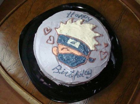 Kakashi cake :3 Kakashi Cake Ideas, Kakashi Birthday Cake, Kakashi Cake, Book Break, Bolo Naruto, Naruto Birthday, Anime Cake, Best Video Ever, Korean Cake