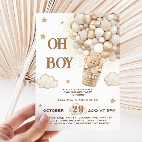 Best Teddy Bear, Baby Shower Pin, White Teddy Bear, Baby Shower Invitaciones, Baby Planning, Boy Baby Shower, Baby Bear Baby Shower, Baby Shower Invitations For Boys, Baby Shower Gender Reveal