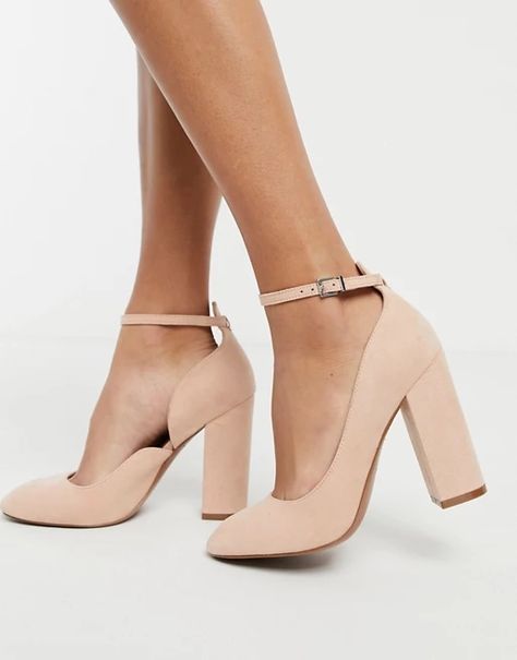 Bridesmaids Heels, High Block Heels, Blush Heels, Lace Up Block Heel, Neutral Heels, Nude Shoes, Bridesmaid Shoes, Block Heel Ankle Boots, Platform Heels Chunky