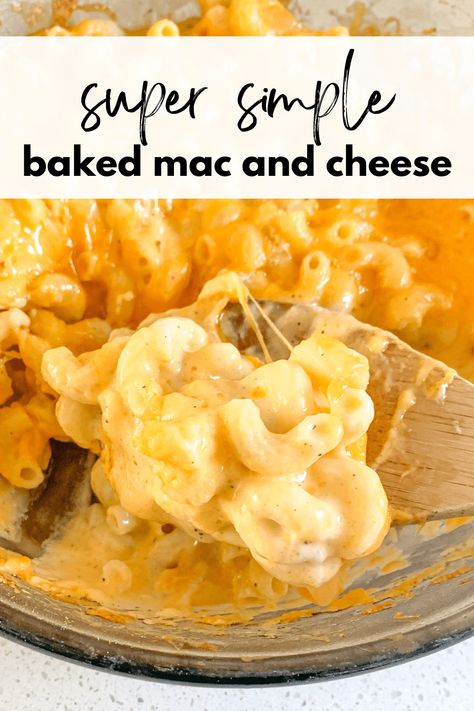 A bite of old-fashioned baked mac and cheese is like getting a hug from someone you love. It's so easy to make & tastes like grandma made it! Easy Homemade Mac And Cheese Baked, Homeade Mac And Cheese, Old Fashioned Mac And Cheese Recipe, Best Baked Mac And Cheese Recipe, Oven Mac And Cheese, Easy Mac N Cheese Recipe, Easy Mac N Cheese, Baked Mac And Cheese Recipe, Easy Mac And Cheese