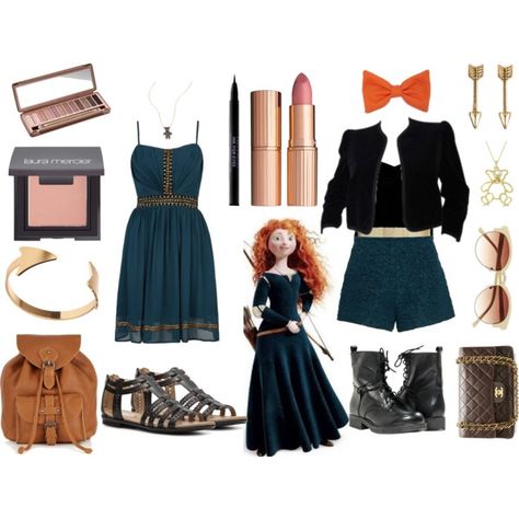 "Change Your Fate" by clumsykathryn on Polyvore Brave Merida Disneybound Merida Brave Disneybound, Brave Disneybound, Merida Disneybound, Rebelle Disney, Merida Outfit, Merida Disney, Brave Merida, Outfit Disney, Friends Ideas