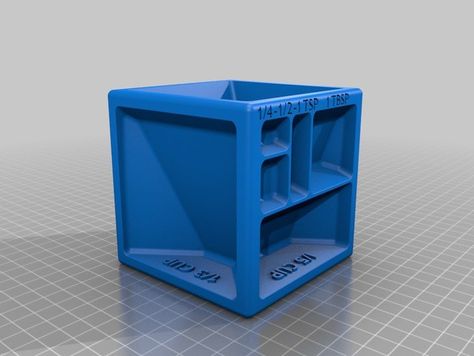 3D print a “measuring cube” for cooking – Boing Boing Cool 3d Prints, Printer Storage, Useful 3d Prints, 3d Printing Business, Best 3d Printer, Homemade 3d Printer, 3d Printing Diy, 3d Printer Projects, 3d Printer Diy