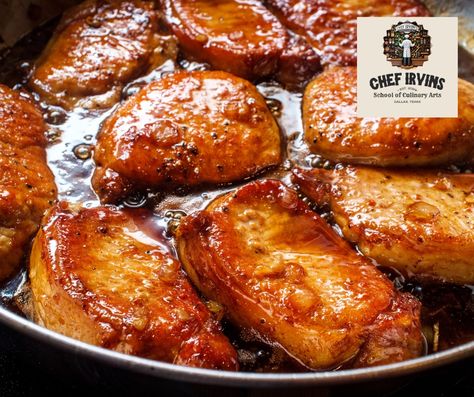 Honey Jam Glazed Pork Chops - Recipe Glazed Pork Chops Recipes, Honey Jam, Glazed Pork Chops, Glazed Pork, Pork Glaze, Chops Recipe, Pork Chop Recipes, Sweet And Savory, Pork Chops