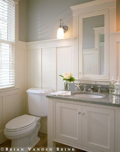 I will have tall wainscoting...one day. Bathroom Wainscoting, Wainscoting Bathroom, Board And Batten Wall, Bad Inspiration, Downstairs Bathroom, Subway Tiles, Upstairs Bathrooms, Bathroom Redo, Bathroom Renos