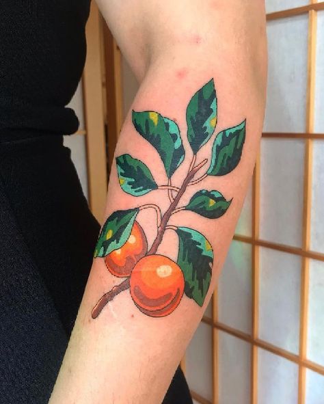 Apricot Tattoo, Tattoo Images, Apricot, Color Tattoo, Maple Leaf Tattoo, Design Inspo, Watercolor Tattoo, I Tattoo, Body Art