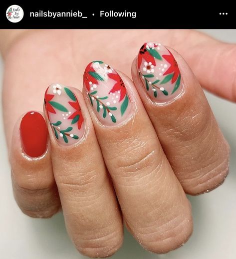 Nail Time, Christmas Nail Art Designs, Cute Gel Nails, Nails Only, Xmas Nails, Christmas Nail Art, Floral Nails, Holiday Nails, My Kitchen