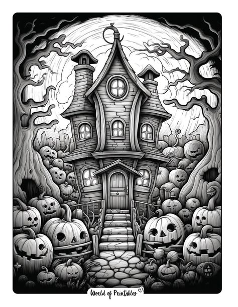 Pumpkin Coloring Sheet, 3d Coloring, Scary Coloring Pages, Halloween Coloring Pictures, Coloring Pages Halloween, Spooky Pictures, Tattoo Graffiti, Free Halloween Coloring Pages, Halloween Doodles