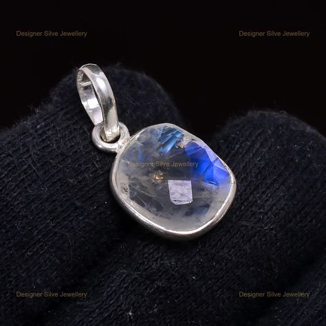 Daughters Day, Rainbow Moonstone Pendant, Silver Anniversary, Moonstone Pendant, Rainbow Moonstone, Pendant Jewelry, Moonstone, 925 Silver, Rainbow