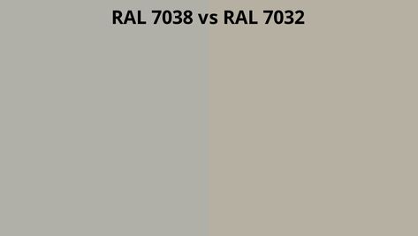 Comparison RAL 7038 vs RAL 7032 side by side Ral 7044 Silk Grey Door, Ral 7003 Moss Grey Windows, Ral 7032 Windows, Ral 7038 Agate Grey, Ral Colours Grey, Ral Colour Chart, Grey Windows, Window Color, Cottage Inspiration