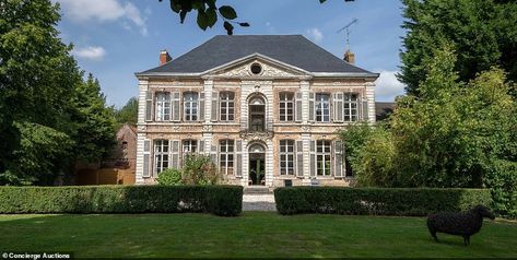 The 18th-century French chateau hits the market for an astounding £390,000 | Daily Mail Online Crumbling Castle, Northern France, French Lifestyle, Living In Europe, Chateau France, Guest Cottage, French Property, Indoor Swimming Pools, French Chateau