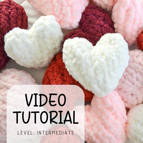 HEART VIDEO TUTORIAL IS HERE!!! Available to purchase on my website or Etsy shop, links are in my bio! Skill level for this tutorial is intermediate. #sabsstuffies #chunkyknit #chunkyyarn #chunkyhandknitblanket #chunkyblanket #chunkyhandknit #largeblanket #blanket #handmade #shopsmall #shoplocal #bee #bees #stuffedanimalbee #plushie #crochet #crochetplushies #plushies #nurserydecor #nursery #market #craftfair #maker #vendor #smallbusiness #sabsblankets #hearttutorial #heart #valentinesday Chunky Knit Heart Pillow Diy, Finger Knitting Tutorial, Heart Video, Knit Heart, Baby Boy Booties, Plushie Crochet, Heart Blanket, Hand Knit Blanket, Knitting Basics