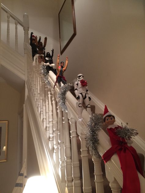 Percy's grand entrance! Elf On The Shelf Entrance Ideas, Elf Entrance, Grand Entrance Elf On The Shelf, Elf On The Shelf Classroom Entrance, Elf On The Shelf Elaborate Ideas, Elf On The Shelf Enterence, Elf Fun, Entrance Decor, Elf Ideas