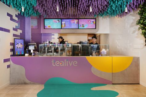 » Tealive Melbourne Tealive Bubble Tea, Tea Kiosk Design, Milk Tea Shop Design, Tea Shop Design, Bubble Tea Store, Tea Store Design, Tea Live, Bubble Tea Shop, Cafe Shop Design