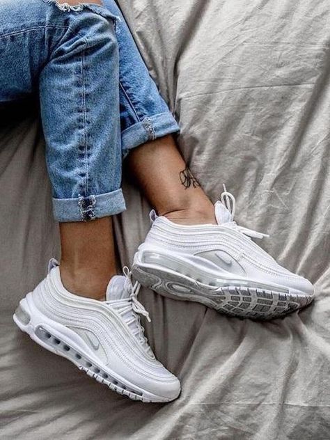 Nike Air Max 97 'Triple White' 921826 101https://usairmaxshoes.myshopify.com/collections/nike-air-max-97/products/nike-air-max-97-triple-white-921826-101 Adidas Shoes Yeezy, Yeezy Boost 750, Yeezy Boots, Nike Air Max 270 React, Nike Air Shoes, Nike Shoes Air Max, Spring Summer Trends, Best Running Shoes, Yeezy Shoes