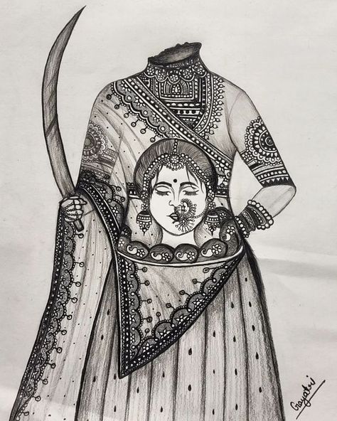 Rani Lakshmi Bai Sketch, Rani Lakshmi Bai Drawing, Rani Laxmi Bai Drawing, Rani Laxmi Bai, Rani Lakshmi Bai, Lakshmi Bai, Sketch Vs Final, Freedom Fighters Of India, Sketch Images