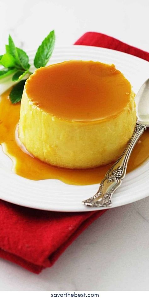 This Flan Napolitano is a cream cheese flan. It is smooth, soft and creamy with an incredibly rich flavor.  The caramel sauce sets over the top and makes an impressive dessert. Cheese Flan, Cream Cheese Flan, Impressive Dessert, Impressive Desserts, Flan Recipe, Cream Cheese Eggs, Caramel Syrup, Fancy Desserts, Evaporated Milk