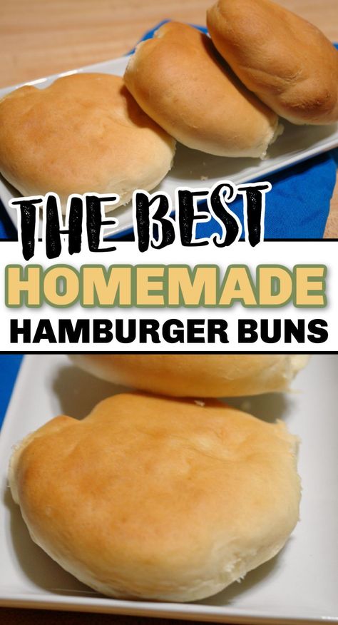 Homemade hamburger buns are delicious and the perfect addition to any home barbeque. Every burger will be made better with these buttery and delicious buns. Homemade Burger Buns, Hamburger Bun Recipe, Homemade Hamburger Buns, Homemade Hamburger, Homemade Hamburgers, Homemade Burgers, Hamburger Buns, Bun Recipe, Burger Buns