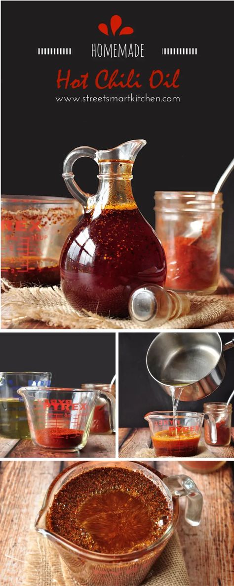 How to Make Hot Chili Oil at Home - StreetSmart Kitchen Hot Chili Oil Recipe, Hot Chili Oil, Chili Oil Recipe, Spreads Recipes, Asian Sauce, Easy Family Recipes, Asian Inspired Recipes, Spicy Food, Chili Oil